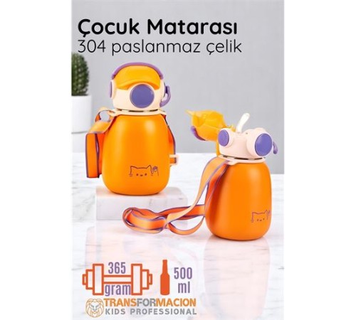 Inox Çelik Hafif Çocuk Matarası 500 ml KAPASİTELİ