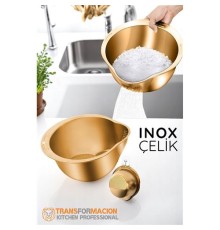 Pirinç Süzgeci Makarna Salata Süzgeci 304 Inox Paslanmaz Çelik