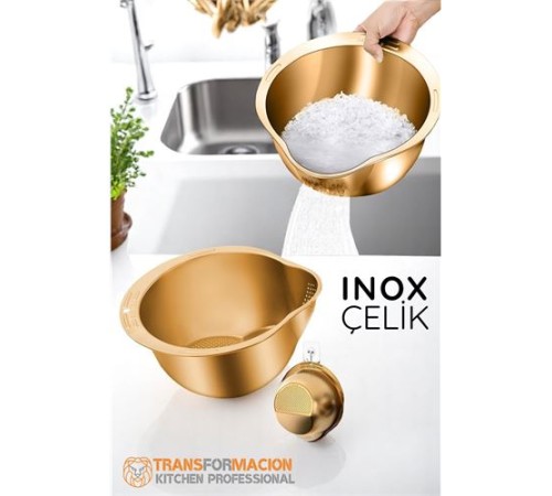 Pirinç Süzgeci Makarna Salata Süzgeci 304 Inox Paslanmaz Çelik Pirinç Süzgeci Makarna Salata Süzgeci 304 Inox Paslanmaz Çelik