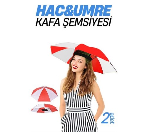 Hac Umre Kafa Şemsiyesi Güneş Koruma Şemsiyesi 2 adet Hac Umre Kafa Şemsiyesi Güneş Koruma Şemsiyesi 2 adet