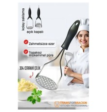 Patates Ezici 304 Paslanmaz Çelik Havuç Muz Avokado Ezici