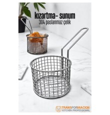 Patates Kızartma Süzgeci - Sunum Süzgeci 304 Paslanmaz Çelik