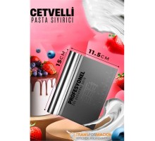 Pasta Spatulası - Profesyonel Hamur Sıyırıcı - Ölçü Cetvelli Pasta Hamur Spatulası