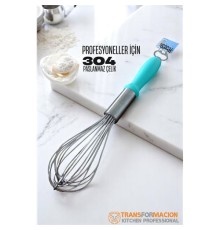 Açacaklı Çırpıcı 304 Paslanmaz Çelik Yumurta ve Sos Çırpıcı Çırpma Teli