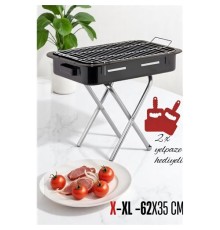 X-Xl Emaye Mangal Katlanır Ayaklı 62 x 35 cm