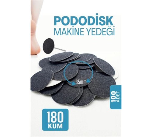 Pododisk - Nasır Sökücü Pedikür Makinesi Yedek Pedler 100 ADET Pododisk - Nasır Sökücü Pedikür Makinesi Yedek Pedler 100 ADET