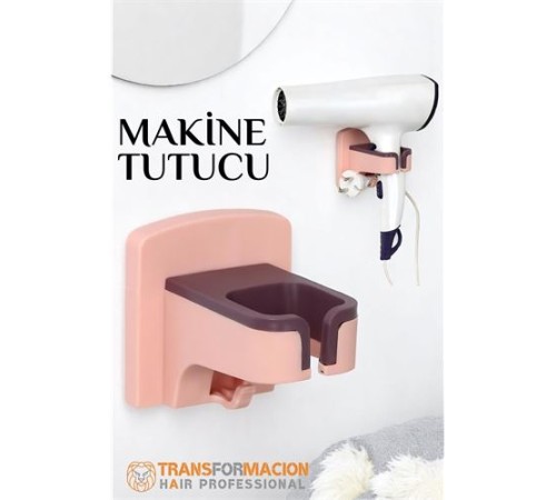 Saç Kurutma Makinesi Tutucu Pratik Yapışma PEMBE Saç Kurutma Makinesi Tutucu Pratik Yapışma PEMBE