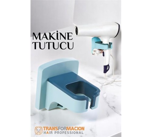 Saç Kurutma Makinesi Tutucu Pratik Yapışma MAVİ Saç Kurutma Makinesi Tutucu Pratik Yapışma MAVİ