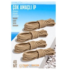 Çok Amaçlı Kalın İp Hamak İpi - Çamaşır İpi Salıncak İpi Atlama İpi 40 Metre