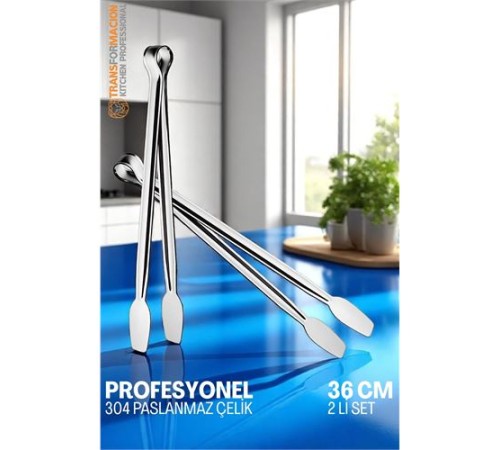 Mutfak Maşası - Mangal Barbekü Maşası - Izgara Maşası Tava Maşası Çelik 36 Cm Mutfak Maşası - Mangal Barbekü Maşası - Izgara Maşası Tava Maşası Çelik 36 Cm
