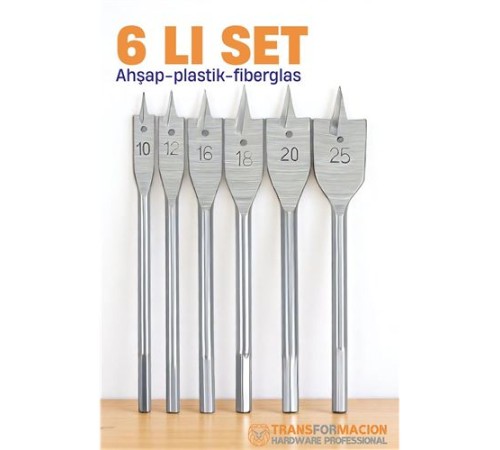 Ahşap Yaprak Matkap Ucu Seti - Plastik Fiberglas Ahşap Delik Açma Panç Seti Ahşap Yaprak Matkap Ucu Seti - Plastik Fiberglas Ahşap Delik Açma Panç Seti