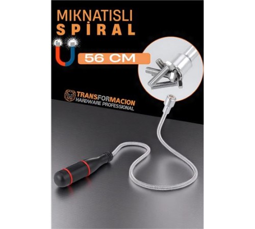 Esnek Manyetik Toplama Aracı - Mıknatıslı Spiralli Çubuk Metal Vida Civata Somun Arama Çubuğu Esnek Manyetik Toplama Aracı - Mıknatıslı Spiralli Çubuk Metal Vida Civata Somun Arama Çubuğu