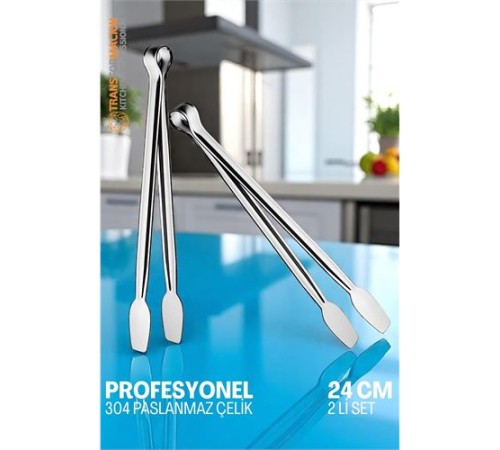 Mutfak Maşası - Mangal Barbekü Maşası - Izgara Maşası Tava Maşası Çelik 24 Cm Mutfak Maşası - Mangal Barbekü Maşası - Izgara Maşası Tava Maşası Çelik 24 Cm