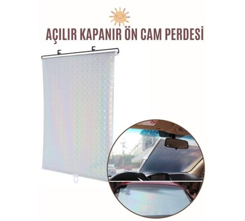 Aynalı Yansıtıcılı Açılır Kapanır Ön Cam Perdesi Aynalı Yansıtıcılı Açılır Kapanır Ön Cam Perdesi