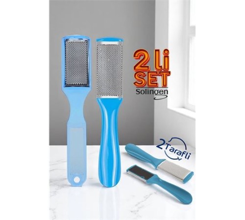 Topuk Törpüsü - Topuk Rendesi 2 li Set 2 Yüzeyli Solingen Professional Topuk Törpüsü - Topuk Rendesi 2 li Set 2 Yüzeyli Solingen Professional