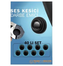 Ses Emici Kauçuk Conta Kapı Bagaj Kaput Titreşim Kesici 40 LI SET
