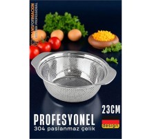 Alman Tip Kevgir - 304 Paslanmaz Çelik Profesyonel Süzgeç 23 Cm