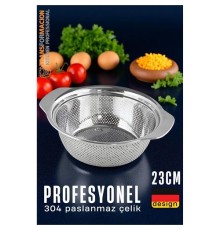 Alman Tip Kevgir - 304 Paslanmaz Çelik Profesyonel Süzgeç 23 Cm