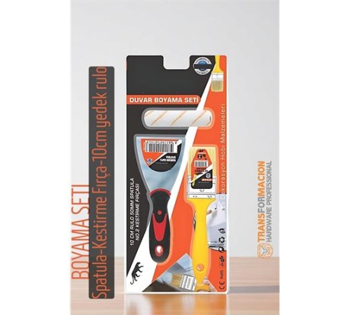Boyama Seti - Spatula - Kestirme Fırça - 10cm yedek rulo Boyama Seti - Spatula - Kestirme Fırça - 10cm yedek rulo