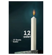 Klasik Mum 12 Adet - Kokusuz Mum