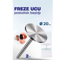 20 mm Pododisk Başlığı - Pododisk Freze Ucu Profesyonel Paslanmaz Çelik