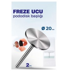20 mm Pododisk Başlığı - Pododisk Freze Ucu Profesyonel Paslanmaz Çelik