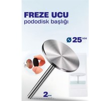 25 mm Pododisk Başlığı - Pododisk Freze Ucu Profesyonel Paslanmaz Çelik