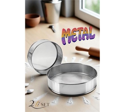 Metal Un Eleği 15 ve 24 cm 2 li SET Metal Un Eleği 15 ve 24 cm 2 li SET