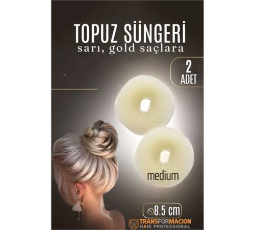 GOLD Mini Saç Topuz Süngeri 2 ADET 8.5 CM Çap 3.5 cm Kalınlık GOLD Mini Saç Topuz Süngeri 2 ADET 8.5 CM Çap 3.5 cm Kalınlık