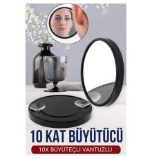 9 Cm 10X Büyüteçli Makyaj Aynası