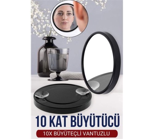 9 Cm 10X Büyüteçli Makyaj Aynası 9 Cm 10X Büyüteçli Makyaj Aynası