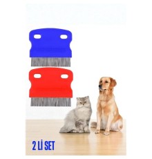 Kedi Köpek Bit Pire Tarağı Metal Uçlu Bit Tarağı 2 ADET SET
