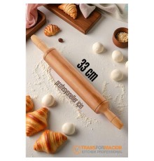 Ahşap Merdane Hamur Açma Merdanesi - 33 cm Küçük Mutfak Merdanesi