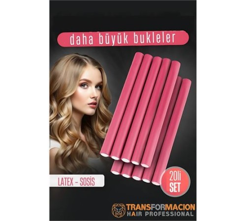 Sosis Latex Bigudi - Isısız Saç Bigudisi 17 mm 20 Adet Sosis Latex Bigudi - Isısız Saç Bigudisi 17 mm 20 Adet