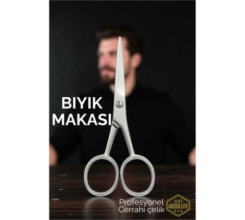 Bıyık Makası -Bıyık Düzeltme Makası Profesyonel Cerrahi Çelik Bıyık Makası -Bıyık Düzeltme Makası Profesyonel Cerrahi Çelik