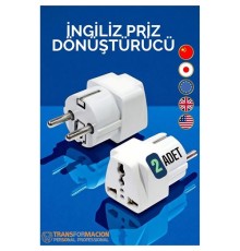 İngiliz ve Amerikan Fişi Dönüştürücü - Priz Dönüştürücü 2 ADET