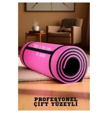 Pilates Matı- Spor Matı - Yoga Matı 11 mm Çift Taraflı Pembe
