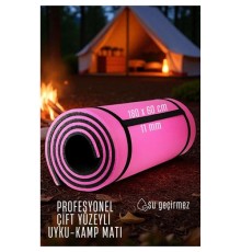 Uyku Matı - Kamp Matı - Piknik Çadır Matı 11 mm Çift Taraflı Pembe