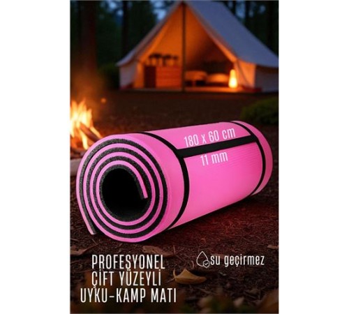 Uyku Matı - Kamp Matı - Piknik Çadır Matı 11 mm Çift Taraflı Pembe Uyku Matı - Kamp Matı - Piknik Çadır Matı 11 mm Çift Taraflı Pembe