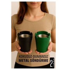 Kokusuz Dumansız Küllük - 2 li Küllük Seti Kafe Küllüğü Restoran Küllüğü Masaüstü Küllük