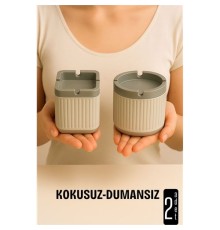 Kokusuz Dumansız Küllük - 2 li Küllük Seti Kafe Küllüğü Restoran Küllüğü Masaüstü Küllük