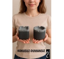 Kokusuz Dumansız Küllük -2 li Küllük Seti Kafe Küllüğü Restoran Küllüğü Masaüstü Küllük