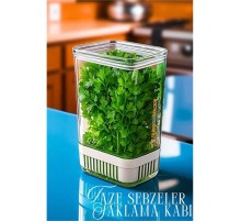 Yeşillik Saklama Kabı - Taze Yeşillik İçin - Soğan Maydanoz vb Yeşillik Saklama