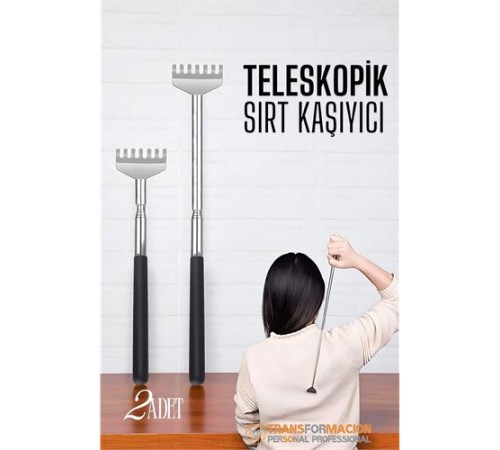 Sırt Kaşıyıcı - Telekopik 56 cm Sırt Kaşıma Aparatı Hanımeli 2 li SET Sırt Kaşıyıcı - Telekopik 56 cm Sırt Kaşıma Aparatı Hanımeli 2 li SET