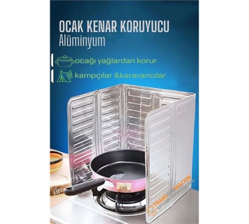 Ocak Kenar Koruyucu Alüminyum Levha - Ev Kamp Karavan Ocak Koruyucu