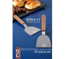 Mutfak Spatulası- Hamur Börek Et Spatulası 9 ve 12 cm 2 Lİ SET