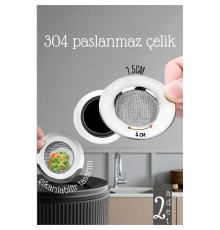 Lavabo Süzgeci - 7.5 cm Çap 2 Lİ SET Gider Sügeci Lavabo Süzgeci
