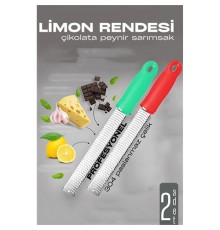 Limon Rendesi - Uzun Peynir Çikolata Sarımsak Rendesi 2 li set