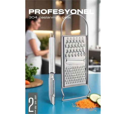 Rende Soyacak Seti - Sebze Oyacağı - Profesyonel Çelik 2 li set