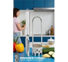 Dolmalık Biber Oyacağı Soyacak Seti - Sebze Oyacağı - Profesyonel Çelik 2 li set